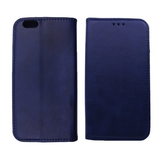 Leather Flip Cover with Internal Pocket for Apple iPhone 6G Blue